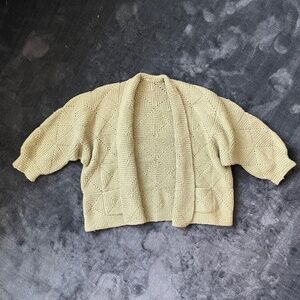 Vintage Hand Crocheted Cardigan Sweater